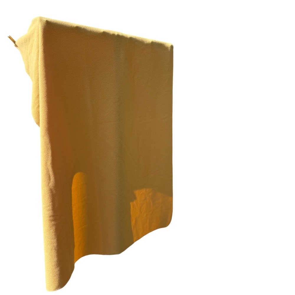 Malden Mills Polarfleece Blanket Throw Yellow Soft Cozy‎ Home Decor